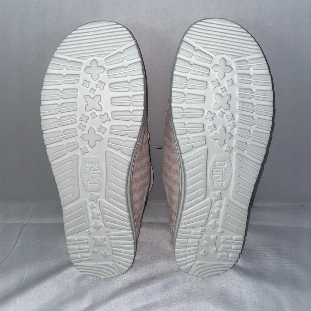 Hey Dude Wendy Slip Terry‎ Stripe Shoes Women's Size 6 NWOB
